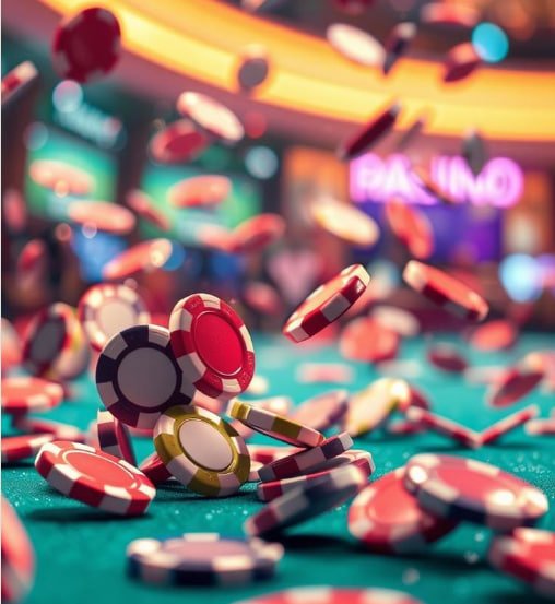 Ilustrasi pemain menikmati sportsbook dan permainan kasino di atamtoto